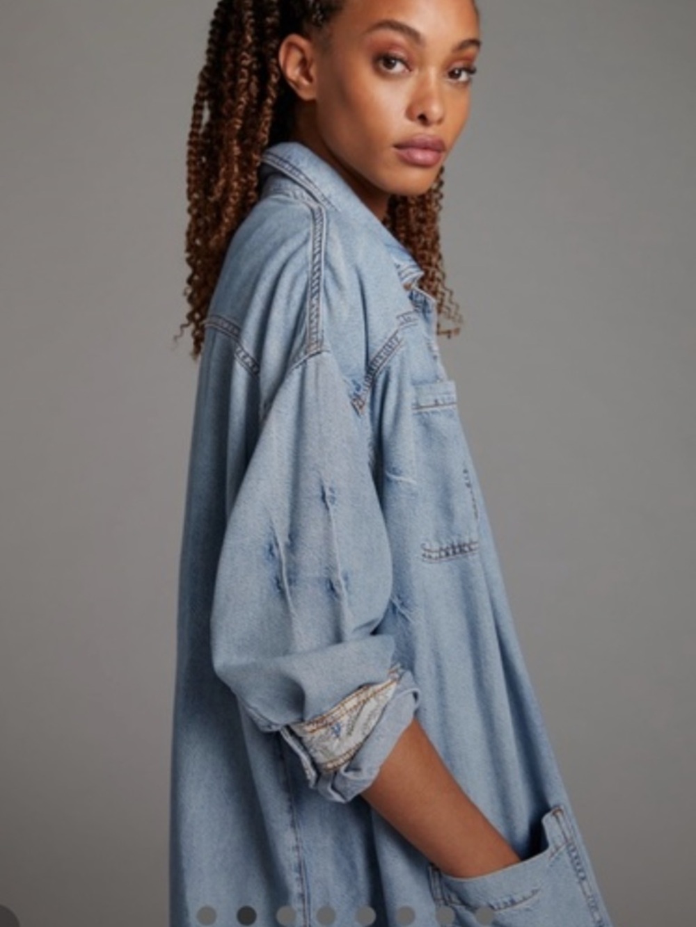 ANTHROPOLOGIE Pilcro Denim Button
Front Duster Shacket - Picture 3 of 3